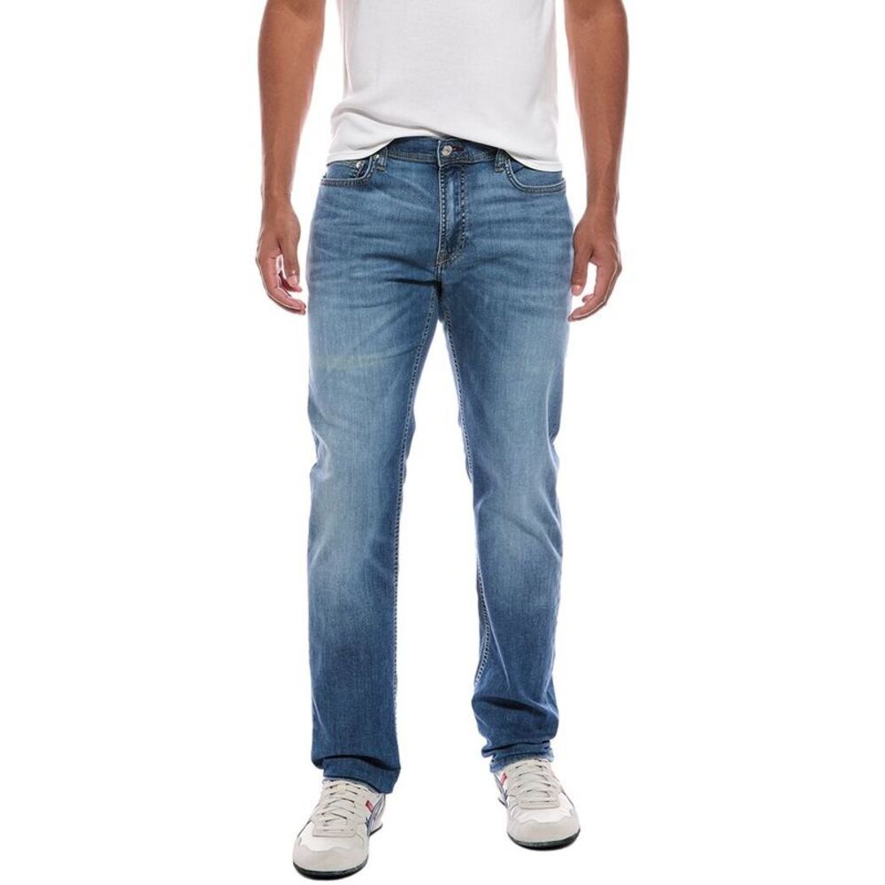Hechter Mens  Medium Wash Straight Jean, Blue